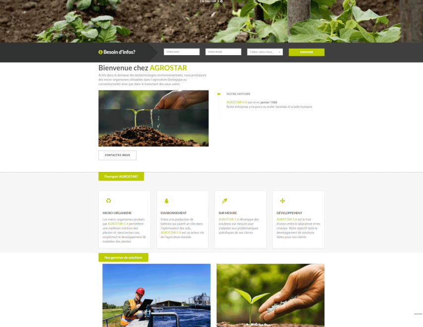 Création de sites Internet & logo – Agrostar